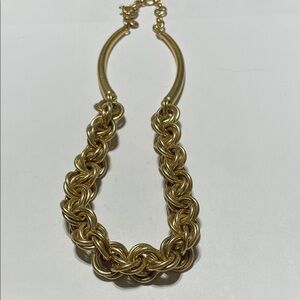 J. Crew Gold Braided Loop Chain Necklace